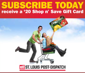 St. Louis Post Dispatch Subscription Sale + Shop &#39;n Save Gift Card Offer - STL Mommy