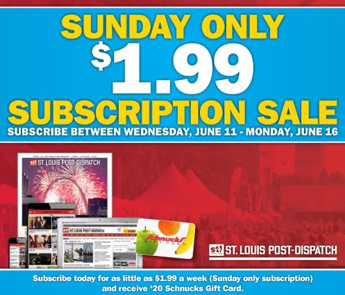 St Louis Post Dispatch Subscription Sale + Schnucks Gift Card - STL Mommy