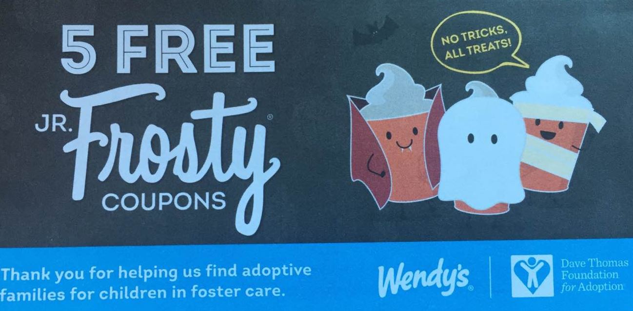 Wendy&#39;s - Halloween Coupon Book - 5 Free Jr. Frosty Coupons - STL Mommy