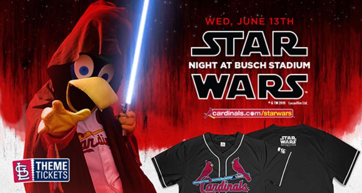 St. Louis Cardinals vs. San Diego Padres June 13th - Star Wars Night Theme Tickets $20 - STL Mommy