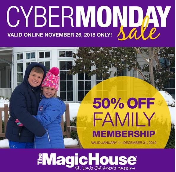 The Magic House Cyber Monday Discount 2018 - STL Mommy