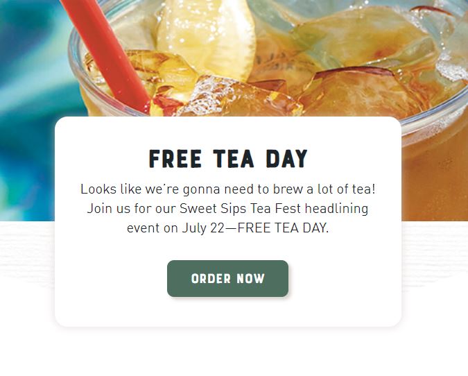 McAlister’s Deli Free Tea Day TODAY
