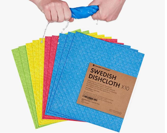 Swedish Wholesale Swedish Dish Cloths - 10 Pack Reusable, Purple 