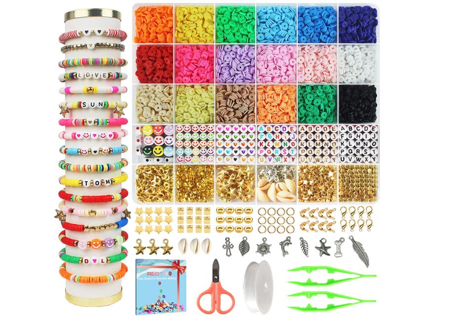 SS AMERICO Clay Bracelet Making Kit 4800 Pcs Multicolor Polymer Clay Beads  with Letter Shell Heart Starfish & More-DIY Beaded Jewelry for  Adults/Kids-Make A Necklace Bracelets & Matching Earring Set : Amazon.in: